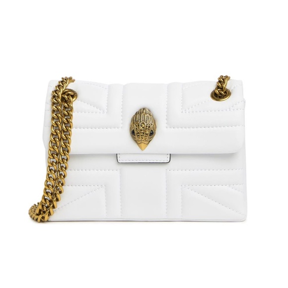 Kurt Geiger Handbags - Kurt Geiger London Leather Mini Kensington UJ White NWT Chain Strap Gold Eagle